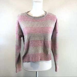 Romeo & Juliet Couture Rose Mink Striped Sweater